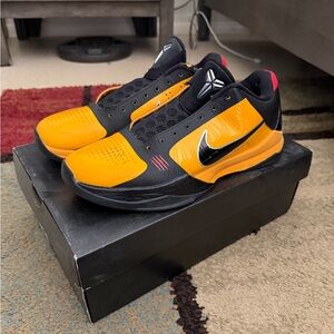 Kobe Bruce Lee Nike Men's Black and Orange Athletic Shoes
